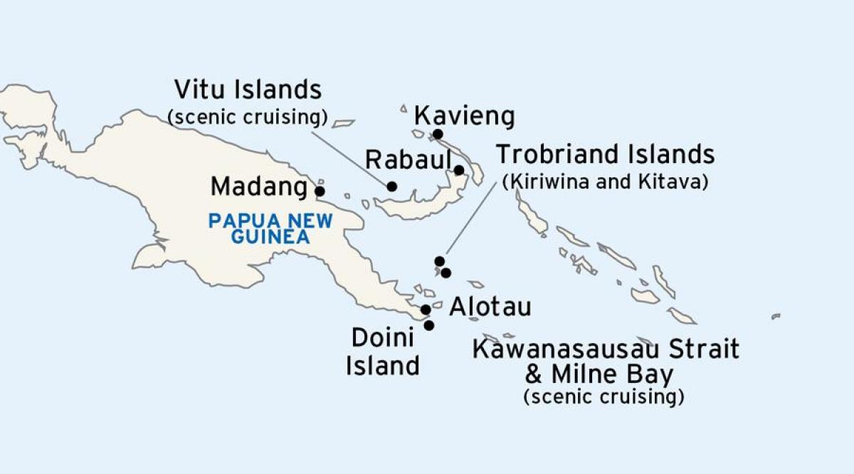 χάρτης της alotau παπούα νέα γουινέα