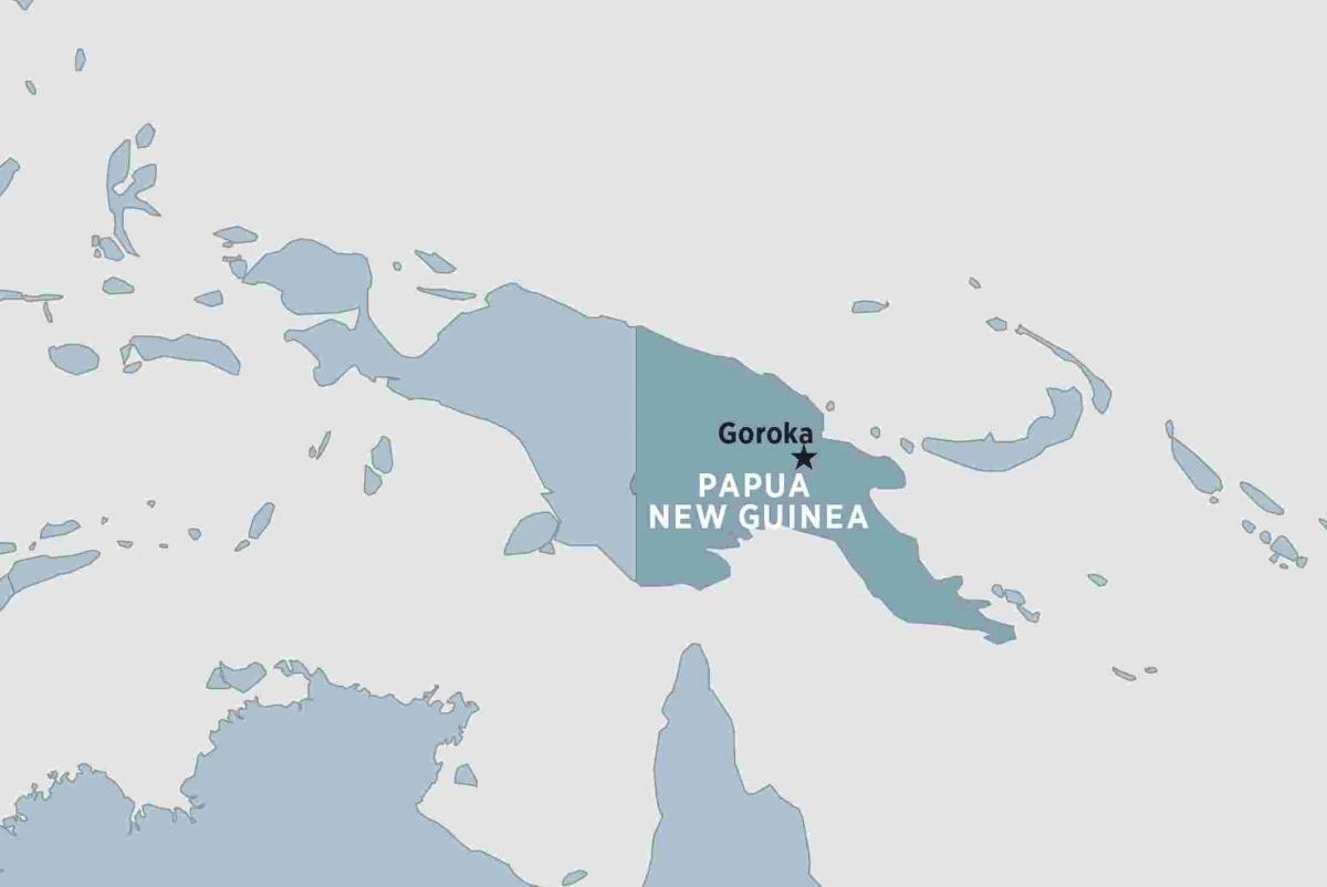 χάρτης της goroka παπούα νέα γουινέα