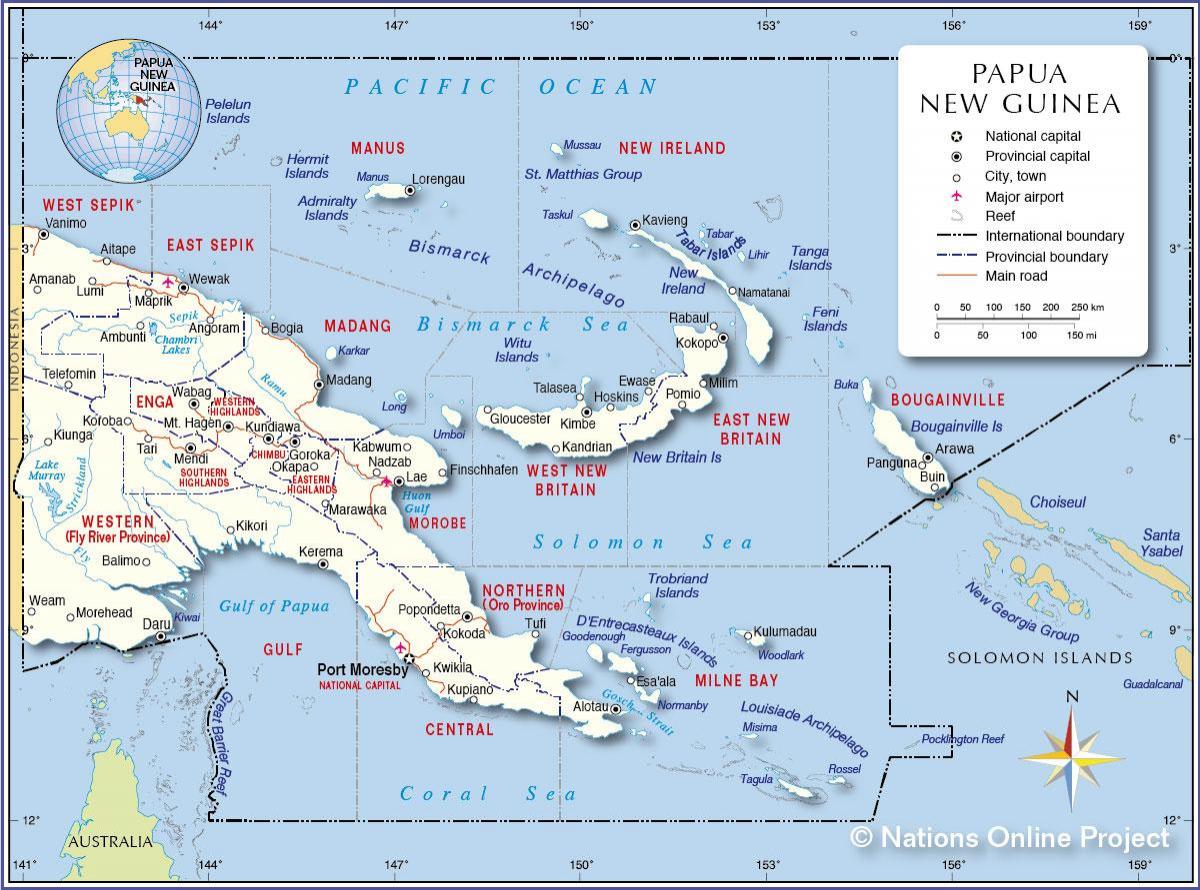 χάρτης της tari παπούα νέα γουινέα 
