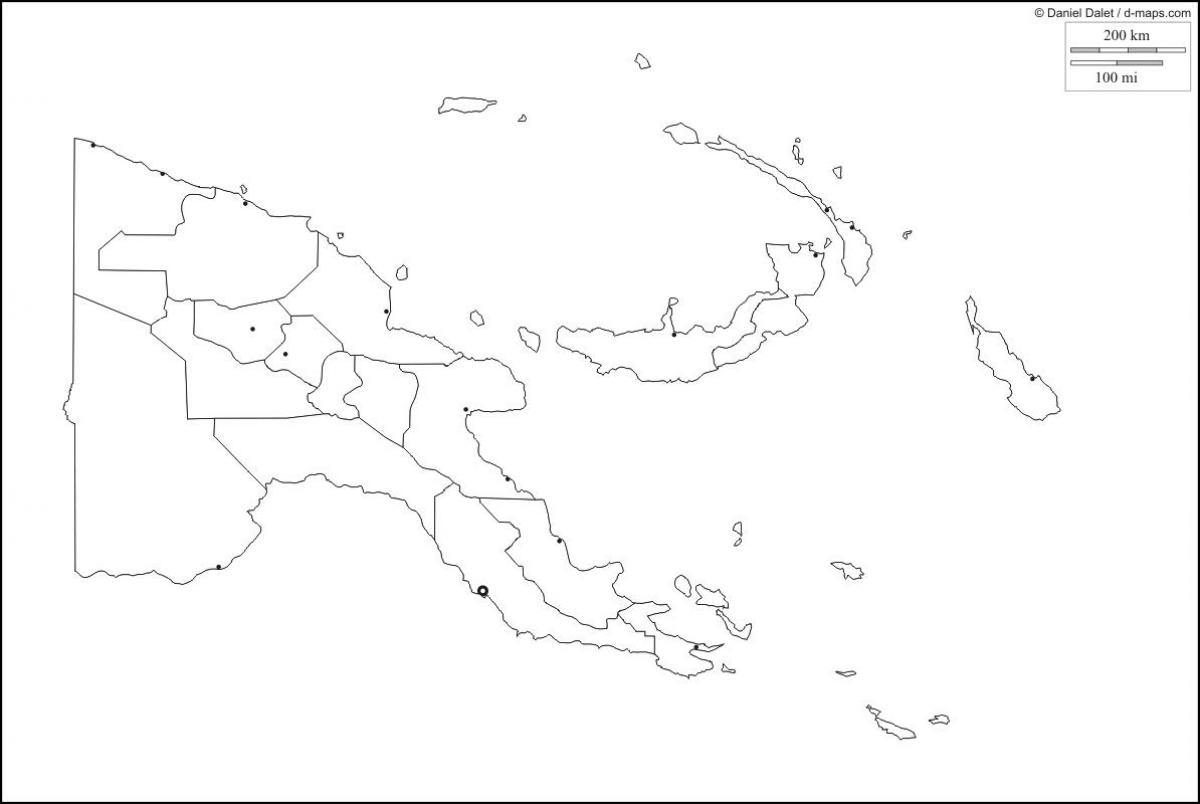 χάρτης της παπούα-νέα γουινέα χάρτη περίγραμμα
