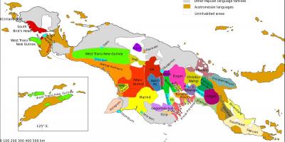 Χάρτης της παπούα-νέα γουινέα γλώσσα