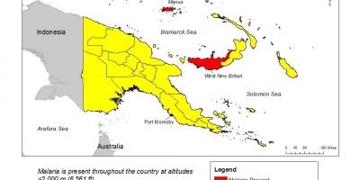 Χάρτης της παπούα-νέα γουινέα για την ελονοσία
