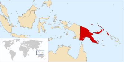 Παπούα νέα γουινέα θέση στον παγκόσμιο χάρτη