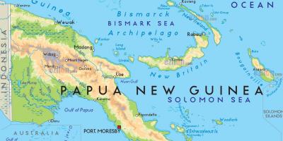 Χάρτης της πρωτεύουσα της παπούα νέα γουινέα