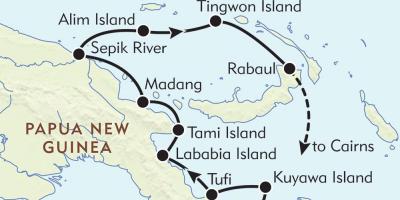 Χάρτης της ραμπούλ παπούα νέα γουινέα