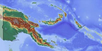 Παπούα νέα γουινέα τοπογραφικός χάρτης